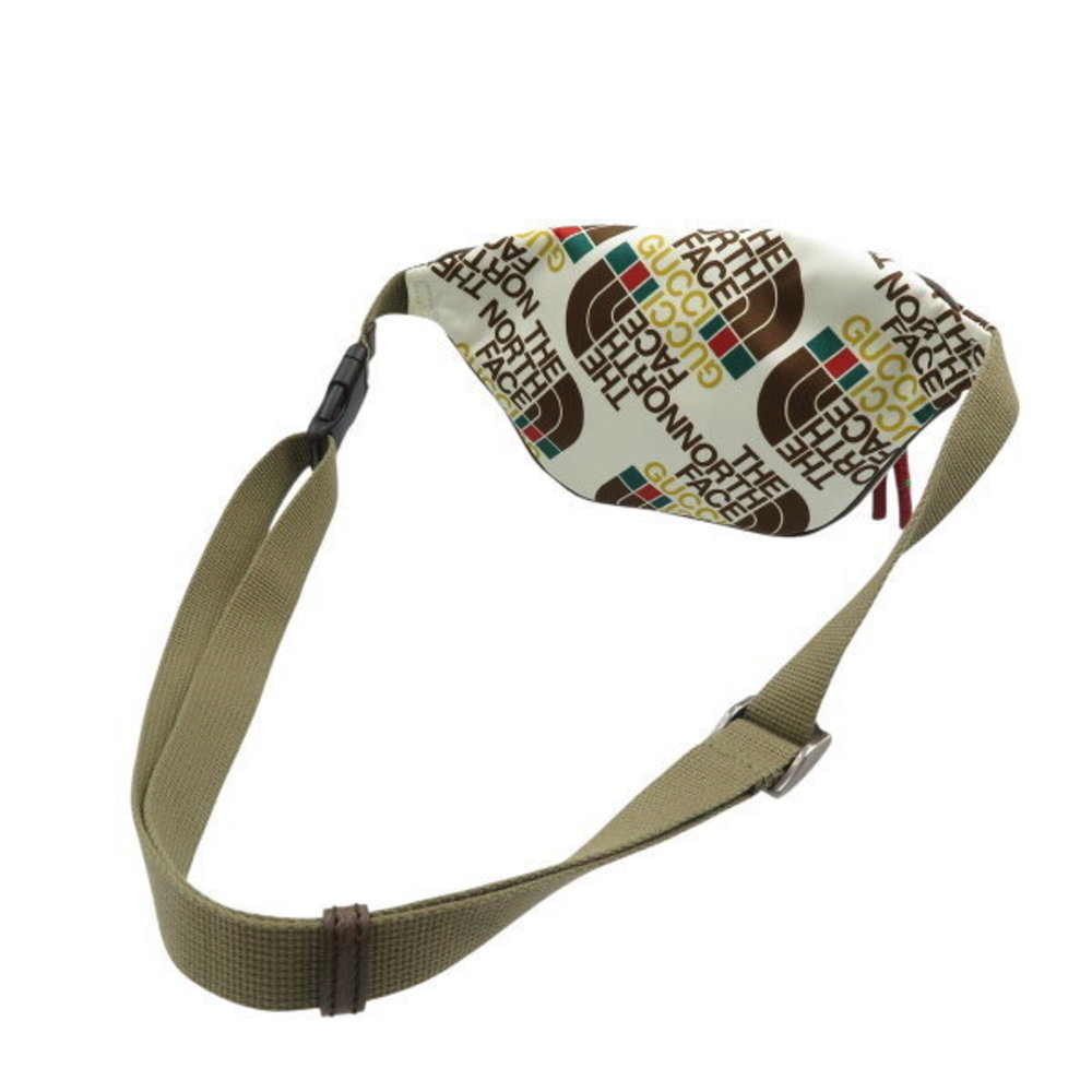 Gucci White Nylon Face Bag Multicolor North Body View 4